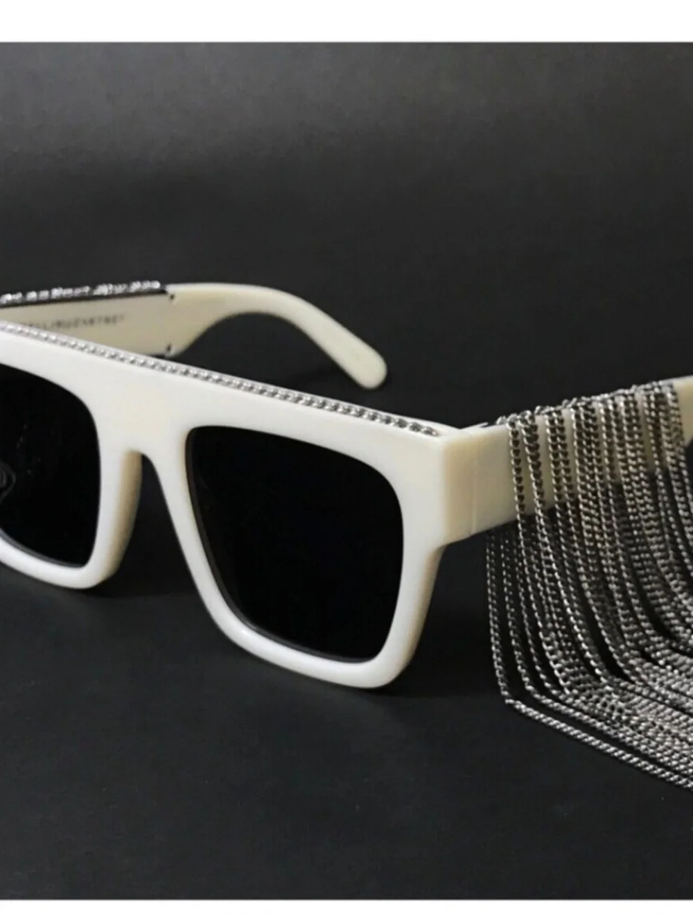 NEW AUTHENTIC STELLA MCCARTNEY FALABELLA SUNGLASSES WHITE SILVER $745